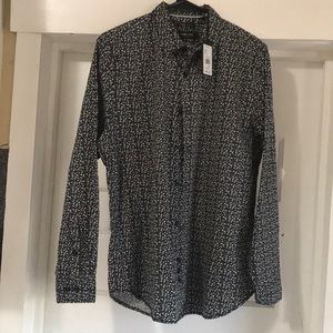 Kenneth Cole Slim Fit Floral Print Button Up Shirt